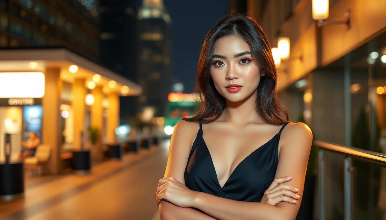 KL escort girl confidently posing in classy attire, highlighting charm and elegance for premium escort services.