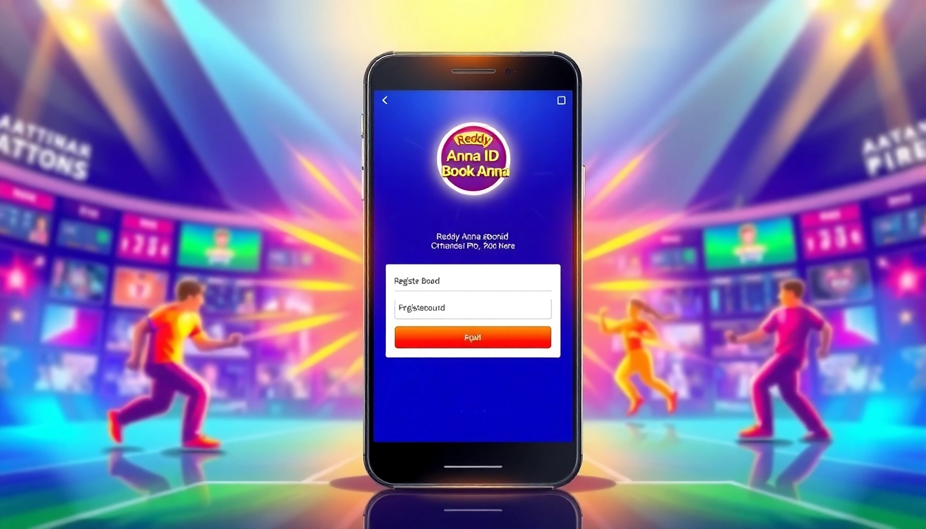 Secure Reddy Anna Book ID registration on mobile app with betting options in the background for easy online sports betting access.