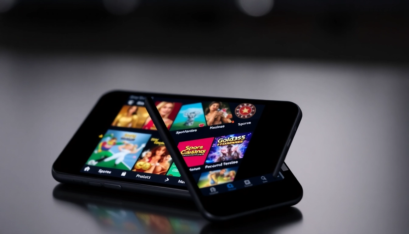 Gold365 app interface showcasing sports betting and casino games on a smartphone for quick, secure access and seamless user experience.