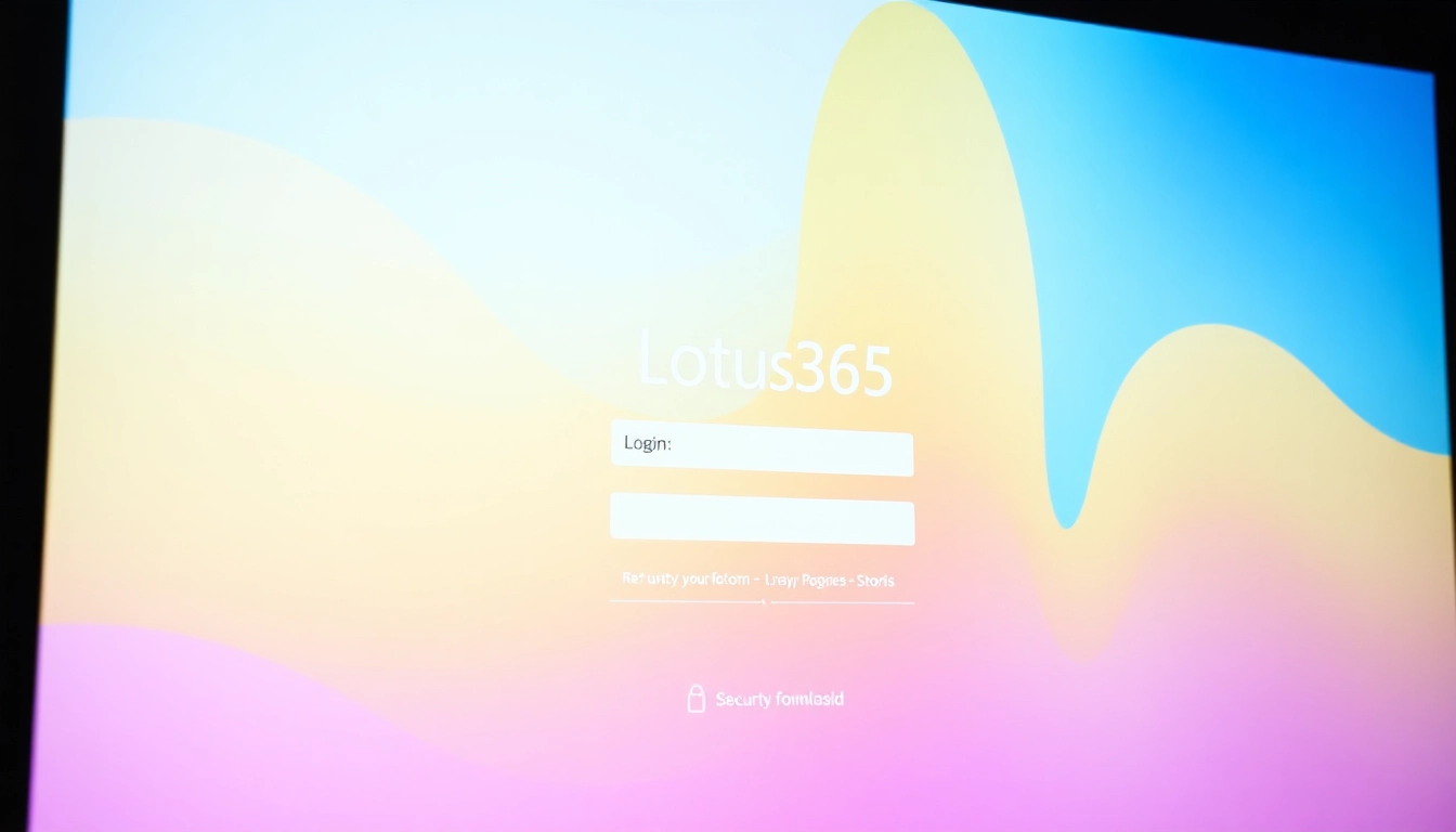 Secure Lotus365 Login page with user authentication interface and vibrant branding elements for easy access