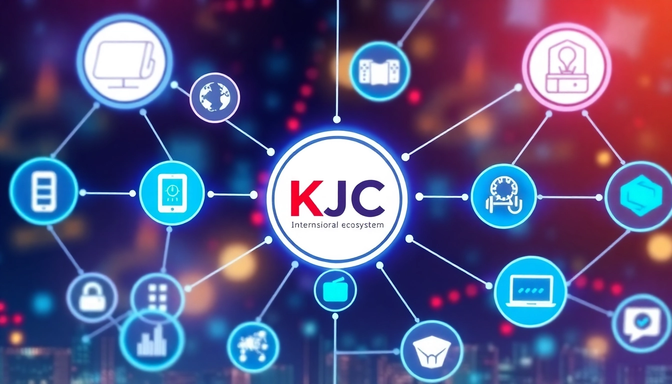 KJC's dynamic digital platform showcasing innovative technology, connectivity, and global reach to enhance user experience and trust.