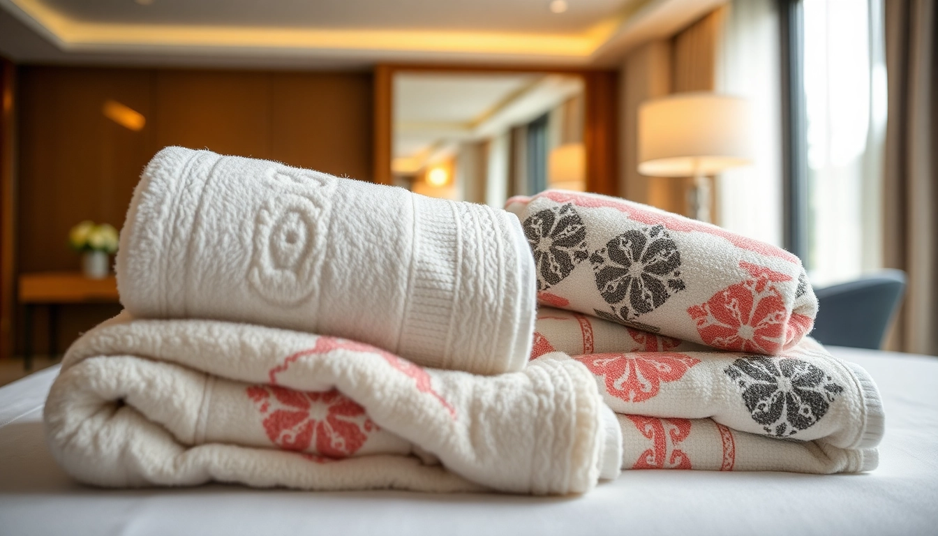 Towels manufacturer in Europe showcasing premium, embroidered towels for hospitality and retail sectors.