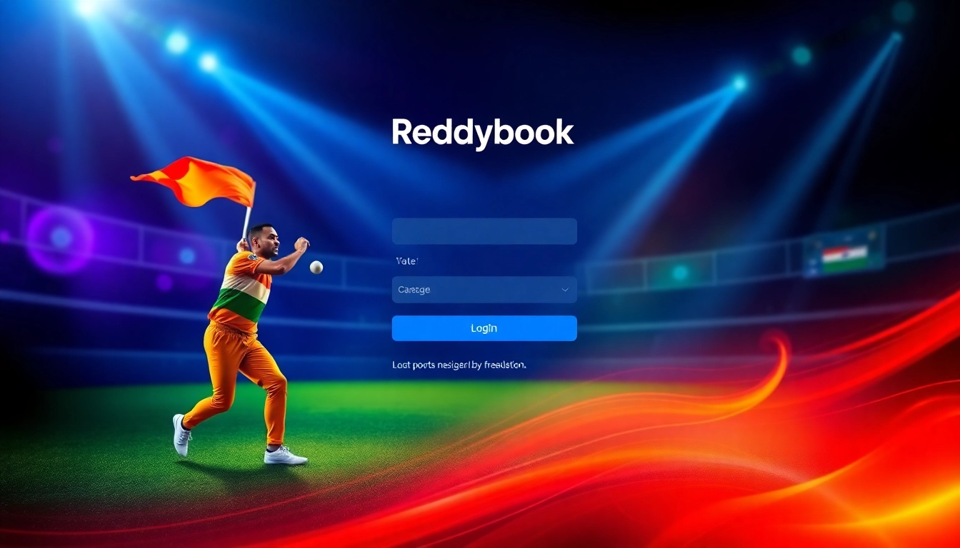 Reddybook login page with user authentication interface, highlighting secure access to your betting account in India