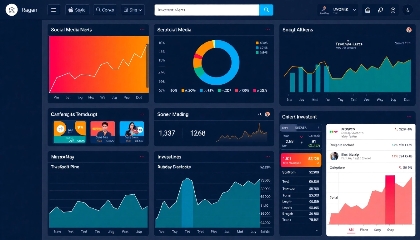 Social Media Investment News insights displayed on a professional dashboard with charts and