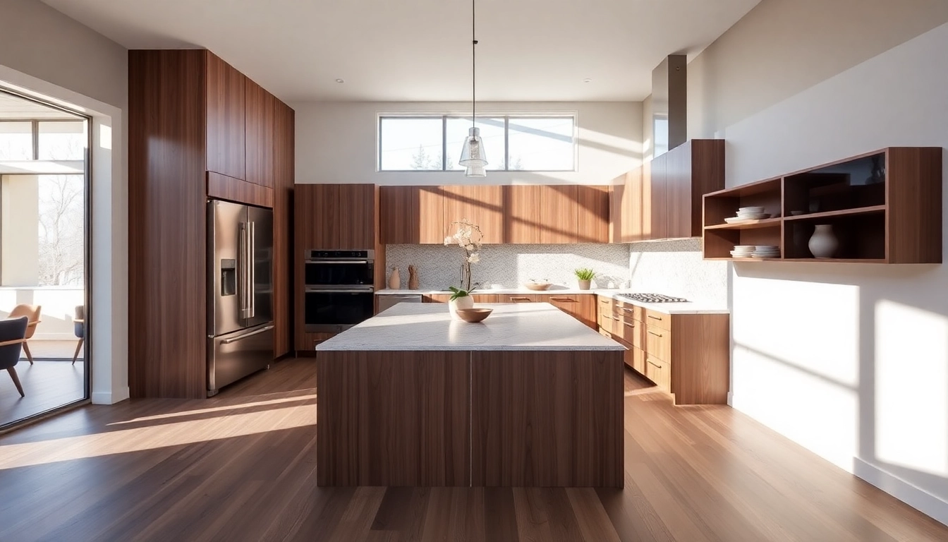 Professional Calgary home renovation contractors transforming a kitchen space with modern