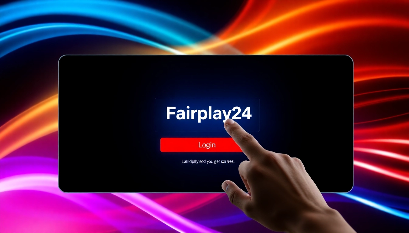 Secure Fairplay24 login page with user entering details on a modern betting platform interface